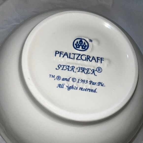 Pfaltzgraff STAR TREK VI CHIP N DIP Plate Set 53-810 Undiscovered Country 1993 - Picture 2 of 5